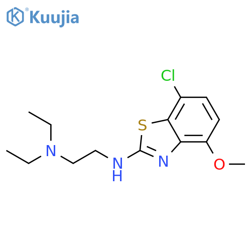 7-chloro-N-[2-(diethylamino)ethyl]-4-methoxy-1,3-benzothiazol-2-amine structure