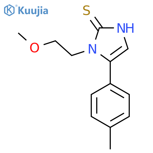 1-(2-Methoxyethyl)-5-(4-methylphenyl)-1H-imidazole-2-thiol structure