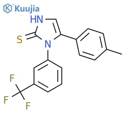 5-(4-methylphenyl)-1-[3-(trifluoromethyl)phenyl]-2,3-dihydro-1H-imidazole-2-thione structure