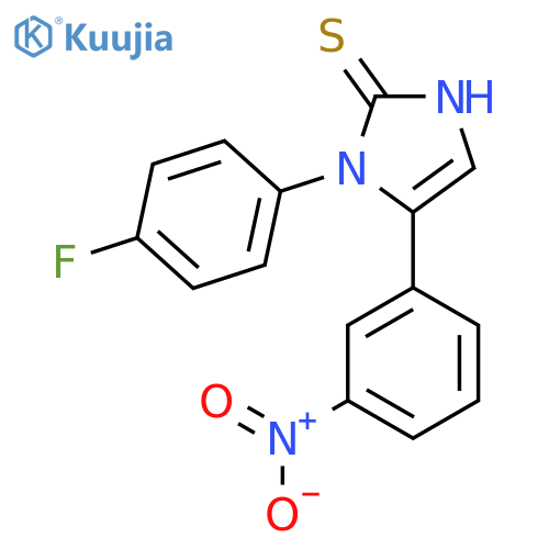 1-(4-Fluorophenyl)-5-(3-nitrophenyl)-1H-imidazole-2-thiol structure