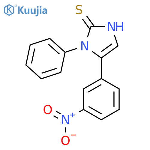 5-(3-nitrophenyl)-1-phenyl-2,3-dihydro-1H-imidazole-2-thione structure
