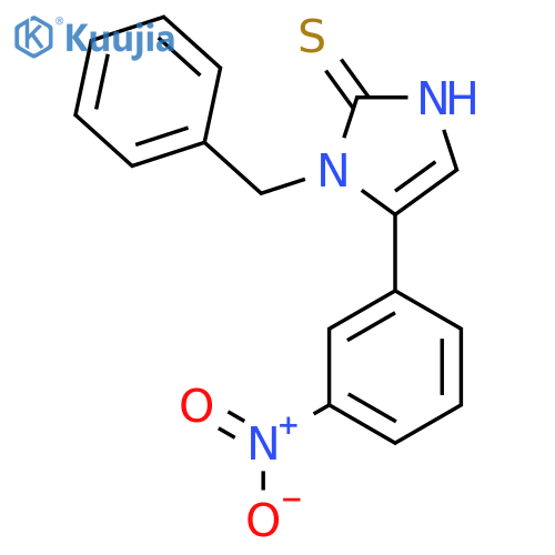 1-Benzyl-5-(3-nitrophenyl)-1H-imidazole-2-thiol structure