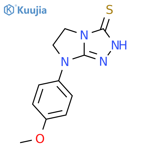 7-(4-methoxyphenyl)-6,7-dihydro-5H-imidazo[2,1-c][1,2,4]triazole-3-thiol structure