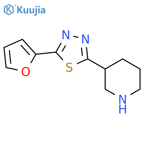 3-[5-(2-Furyl)-1,3,4-thiadiazol-2-yl]piperidine structure