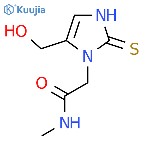 2-[5-(hydroxymethyl)-2-sulfanyl-1H-imidazol-1-yl]-N-methylacetamide structure
