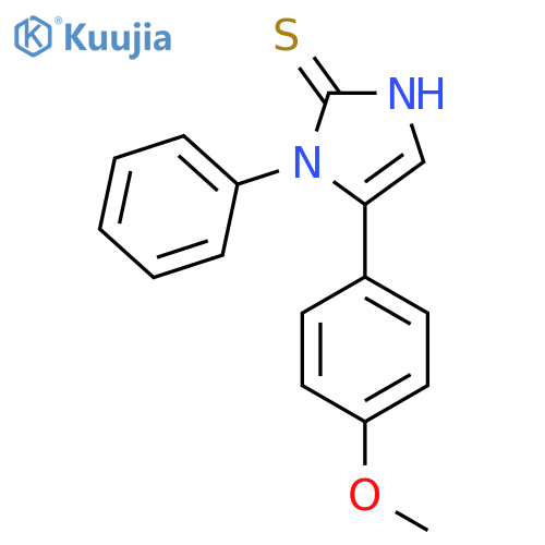 5-(4-methoxyphenyl)-1-phenyl-2,3-dihydro-1H-imidazole-2-thione structure