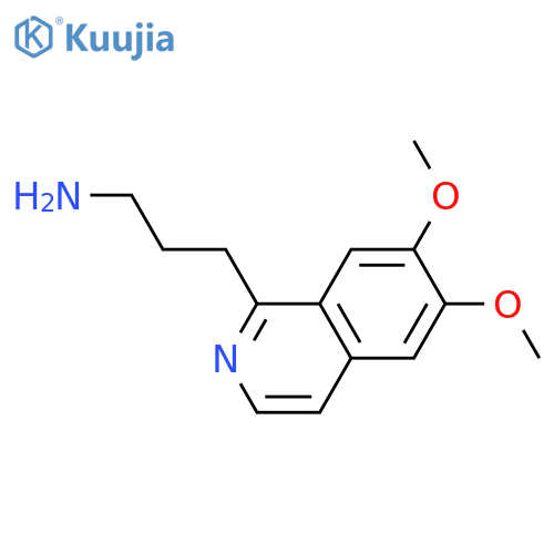 3-(6,7-Dimethoxyisoquinolin-1-yl)propan-1-amine structure