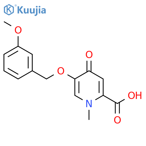 5-[(3-methoxybenzyl)oxy]-1-methyl-4-oxo-1,4-dihydropyridine-2-carboxylic acid structure