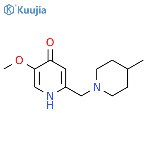5-Methoxy-2-[(4-methylpiperidin-1-yl)methyl]pyridin-4-ol structure