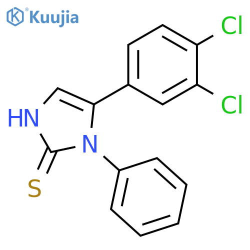 5-(3,4-dichlorophenyl)-1-phenyl-2,3-dihydro-1H-imidazole-2-thione structure