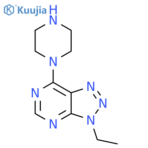 1-{3-ethyl-3H-1,2,3triazolo4,5-dpyrimidin-7-yl}piperazine structure