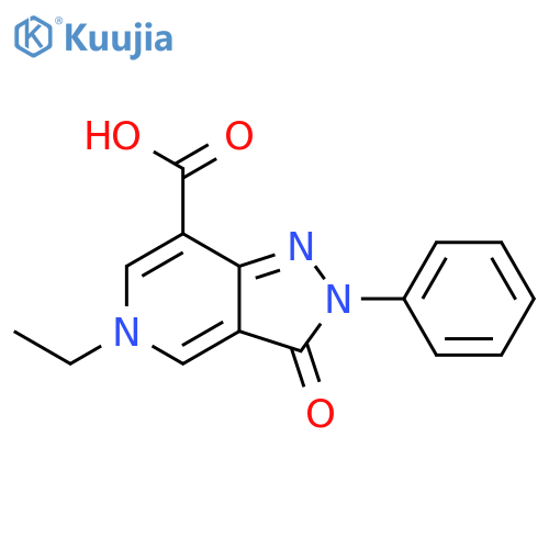 5-ethyl-3-oxo-2-phenyl-2H,3H,5H-pyrazolo[4,3-c]pyridine-7-carboxylic acid structure