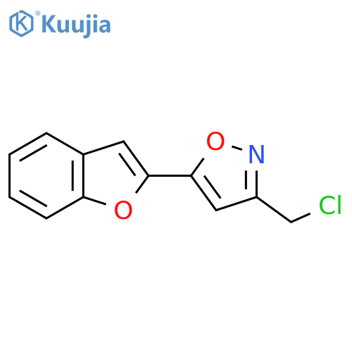 5-(1-benzofuran-2-yl)-3-(chloromethyl)-1,2-oxazole structure