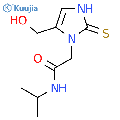 2-[5-(hydroxymethyl)-2-mercapto-1H-imidazol-1-yl]-N-isopropylacetamide structure