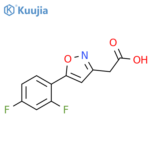 [5-(2,4-Difluorophenyl)isoxazol-3-yl]acetic acid structure