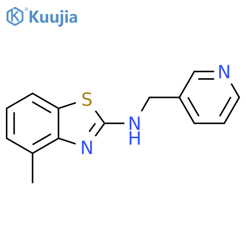 4-methyl-N-[(pyridin-3-yl)methyl]-1,3-benzothiazol-2-amine structure