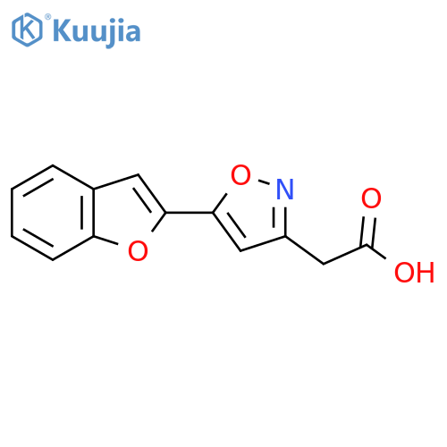 5-(1-Benzofuran-2-yl)isoxazol-3-ylacetic Acid structure