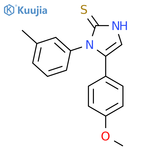 5-(4-methoxyphenyl)-1-(3-methylphenyl)-1H-imidazole-2-thiol structure