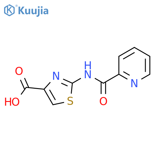 2-[(2-Pyridinylcarbonyl)amino]-1,3-thiazole-4-carboxylic acid structure