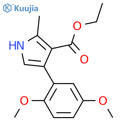 ethyl 4-(2,5-dimethoxyphenyl)-2-methyl-1H-pyrrole-3-carboxylate structure