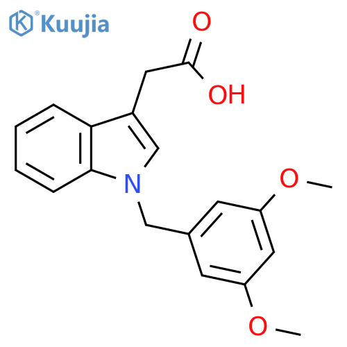 2-{1-[(3,5-dimethoxyphenyl)methyl]-1H-indol-3-yl}acetic acid structure