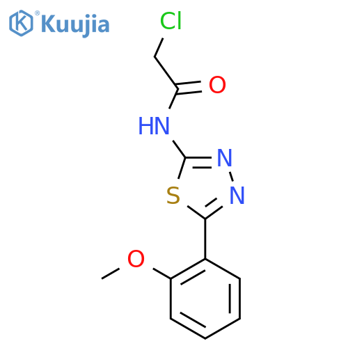 2-Chloro-N-[5-(2-methoxyphenyl)-1,3,4-thiadiazol-2-yl]acetamide structure