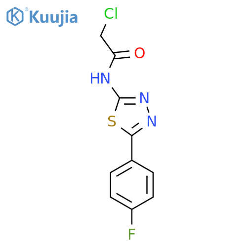 2-Chloro-N-[5-(4-fluorophenyl)-1,3,4-thiadiazol-2-yl]acetamide structure