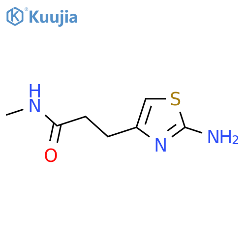 3-(2-Amino-1,3-thiazol-4-yl)-N-methylpropanamide structure