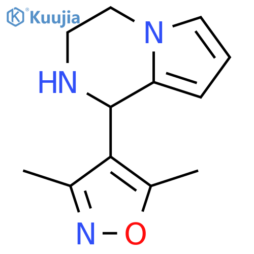 3,5-dimethyl-4-{1H,2H,3H,4H-pyrrolo[1,2-a]pyrazin-1-yl}-1,2-oxazole structure