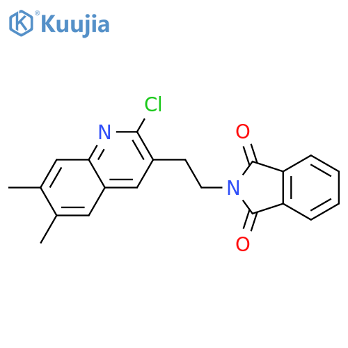 2-2-(2-chloro-6,7-dimethyl-3-quinolinyl)ethyl-1h-isoindole-1,3(2h)-dione structure