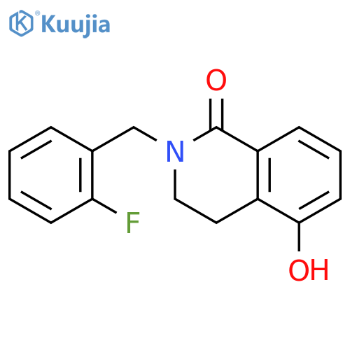2-(2-fluorobenzyl)-5-hydroxy-3,4-dihydroisoquinolin-1(2H)-one structure