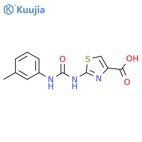 2-{[(3-methylphenyl)carbamoyl]amino}-1,3-thiazole-4-carboxylic acid structure