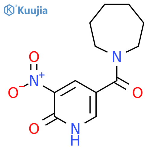 5-(azepane-1-carbonyl)-3-nitro-1,2-dihydropyridin-2-one structure