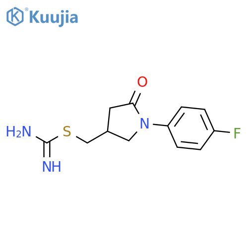 ({1-(4-fluorophenyl)-5-oxopyrrolidin-3-ylmethyl}sulfanyl)methanimidamide structure