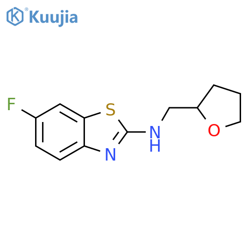 6-fluoro-N-[(oxolan-2-yl)methyl]-1,3-benzothiazol-2-amine structure