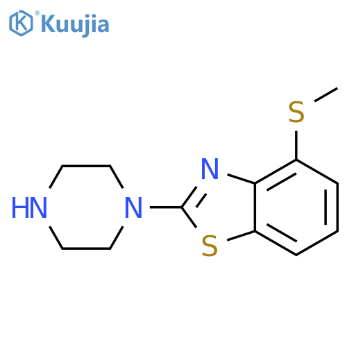 4-(methylsulfanyl)-2-(piperazin-1-yl)-1,3-benzothiazole structure