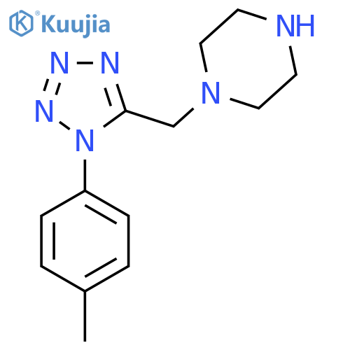 1-{1-(4-methylphenyl)-1H-1,2,3,4-tetrazol-5-ylmethyl}piperazine structure