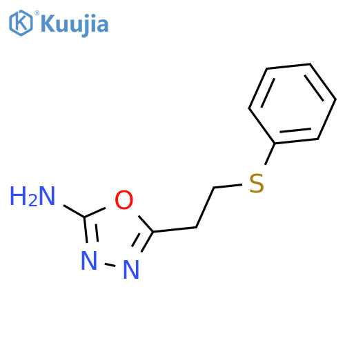 5-[2-(phenylsulfanyl)ethyl]-1,3,4-oxadiazol-2-amine structure
