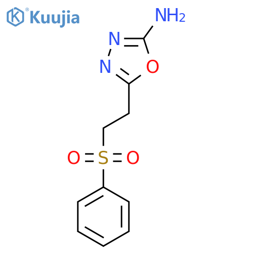5-[2-(benzenesulfonyl)ethyl]-1,3,4-oxadiazol-2-amine structure