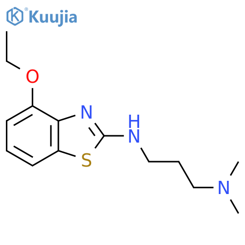 N-[3-(dimethylamino)propyl]-4-ethoxy-1,3-benzothiazol-2-amine structure