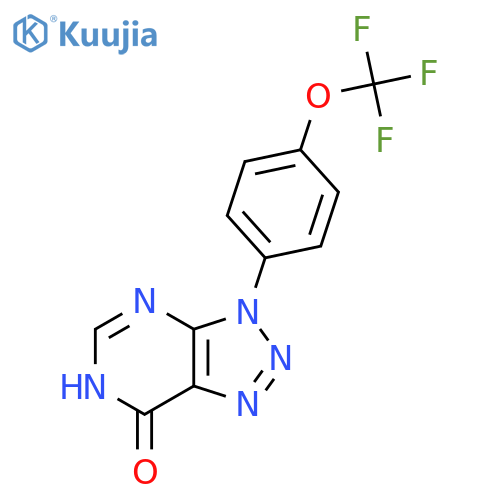 3-[4-(trifluoromethoxy)phenyl]-3H,6H,7H-[1,2,3]triazolo[4,5-d]pyrimidin-7-one structure