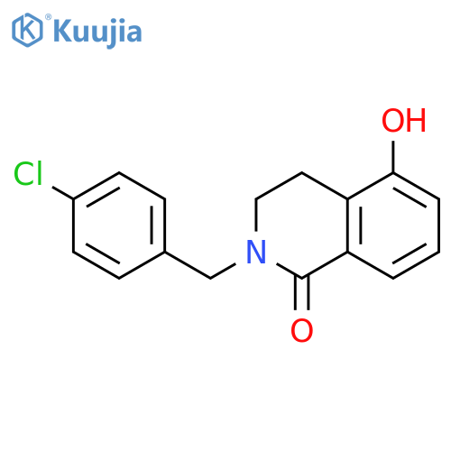 2-[(4-chlorophenyl)methyl]-5-hydroxy-1,2,3,4-tetrahydroisoquinolin-1-one structure