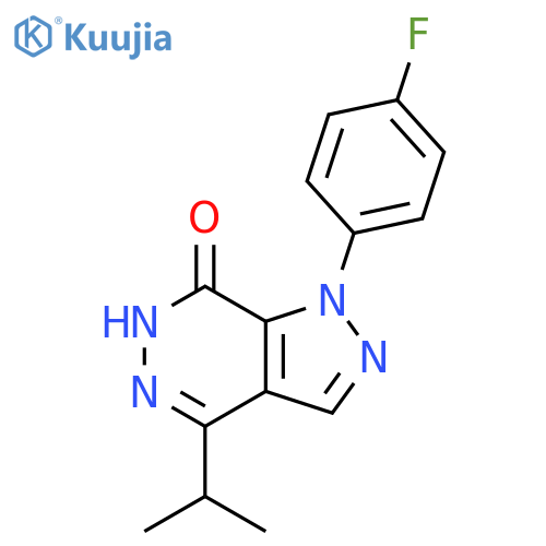 1-(4-fluorophenyl)-4-(propan-2-yl)-1H,6H,7H-pyrazolo[3,4-d]pyridazin-7-one structure