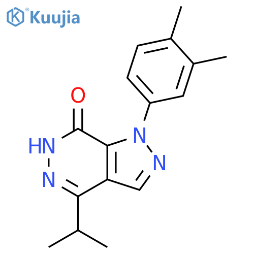 1-(3,4-dimethylphenyl)-4-(propan-2-yl)-1H,6H,7H-pyrazolo[3,4-d]pyridazin-7-one structure