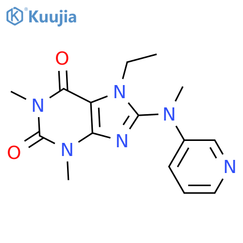 7-ethyl-1,3-dimethyl-8-{(pyridin-3-yl)methylamino}-2,3,6,7-tetrahydro-1H-purine-2,6-dione structure