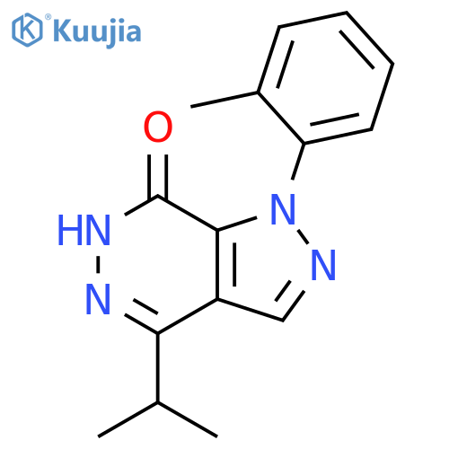 1-(2-methylphenyl)-4-(propan-2-yl)-1H,6H,7H-pyrazolo[3,4-d]pyridazin-7-one structure