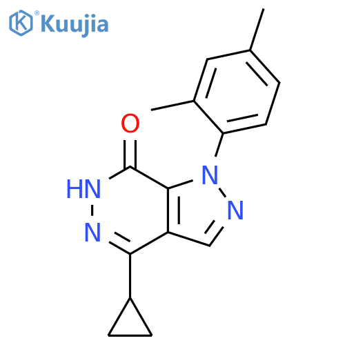 4-cyclopropyl-1-(2,4-dimethylphenyl)-1H,6H,7H-pyrazolo[3,4-d]pyridazin-7-one structure