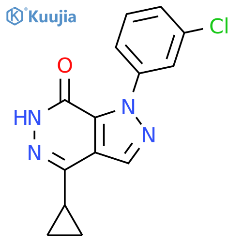 1-(3-chlorophenyl)-4-cyclopropyl-1H,6H,7H-pyrazolo[3,4-d]pyridazin-7-one structure
