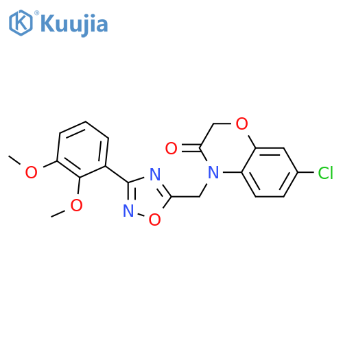 7-chloro-4-{[3-(2,3-dimethoxyphenyl)-1,2,4-oxadiazol-5-yl]methyl}-3,4-dihydro-2H-1,4-benzoxazin-3-one structure