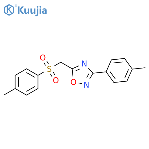 5-[(4-methylbenzenesulfonyl)methyl]-3-(4-methylphenyl)-1,2,4-oxadiazole structure